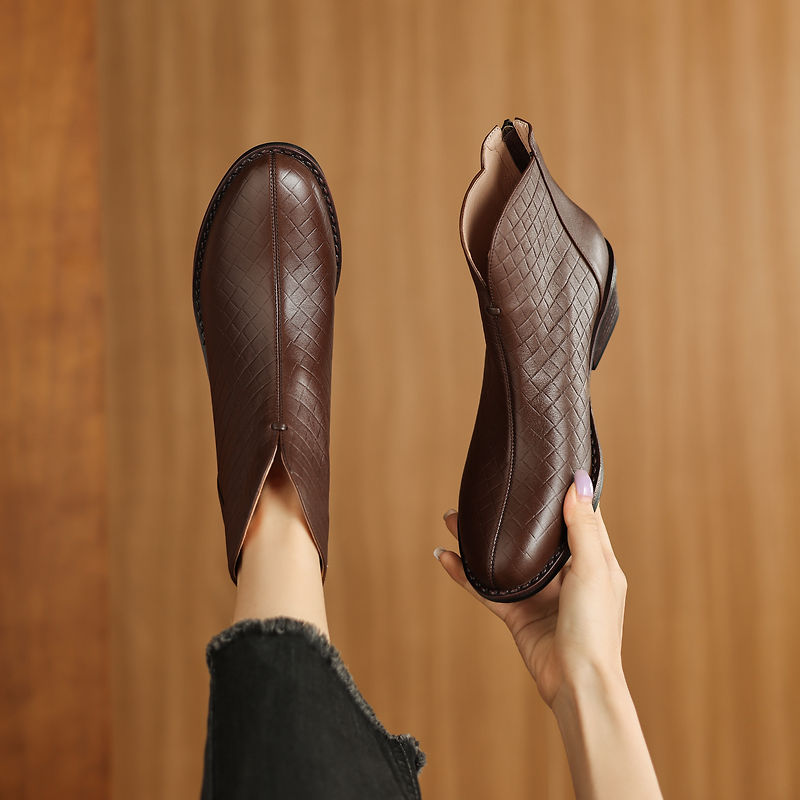 Camila ankelboots i äkta läder