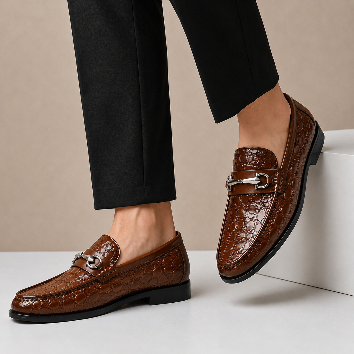 Dorvaro loafers i okselæder