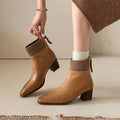 Botas de tacón Noelle de cuero genuino