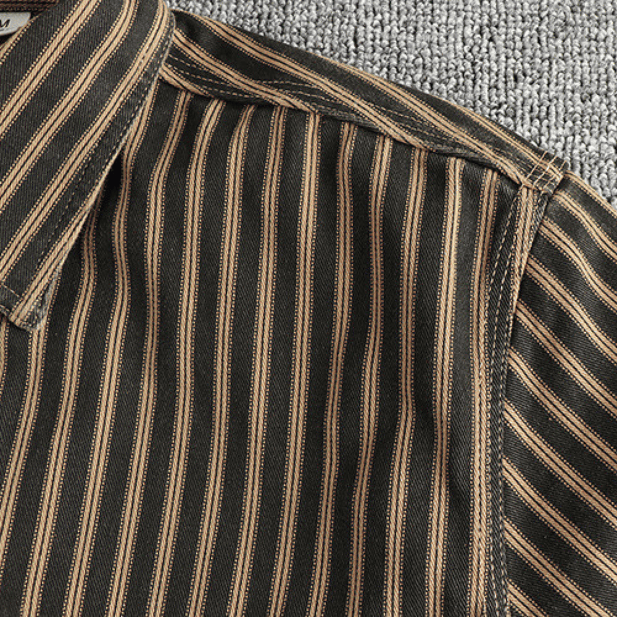 Camisa de Algodão às Riscas Marlon