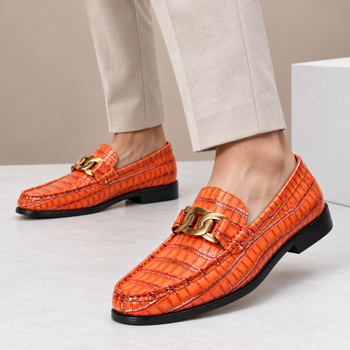Kalvoro loafers van echt leer
