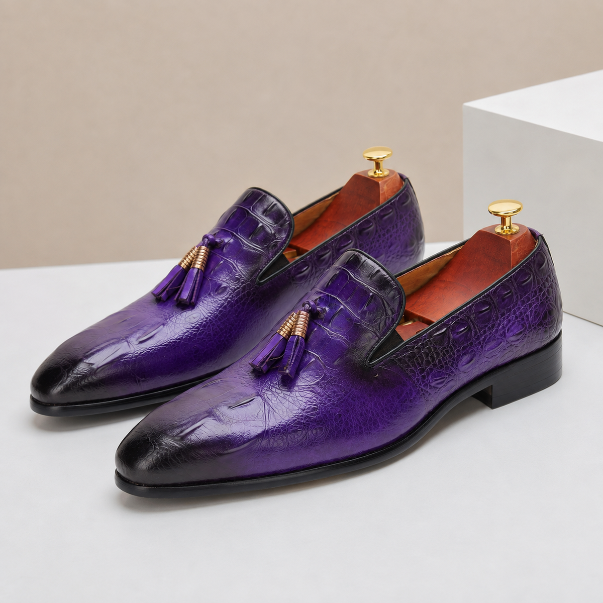 Barello Cowhide Leather Loafers