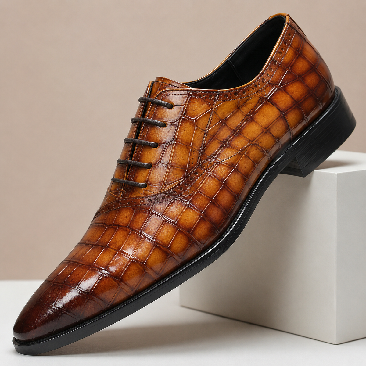 Sapatos Tobias em pele de vaca
