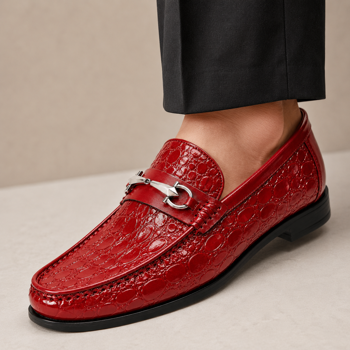 Dorvaro loafers i okselæder