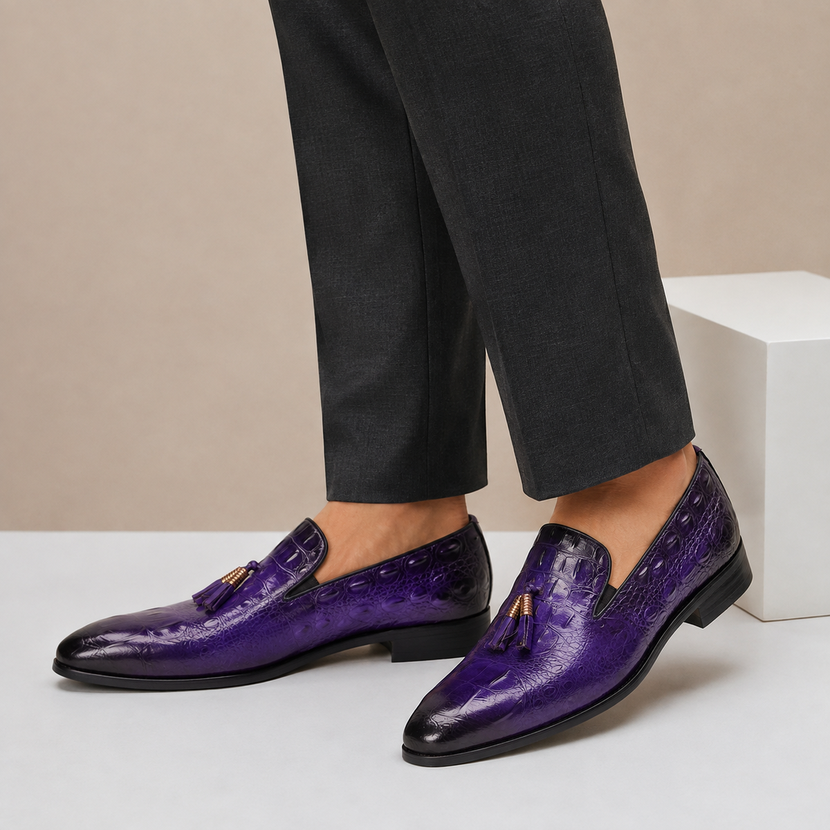Barello Cowhide Leather Loafers