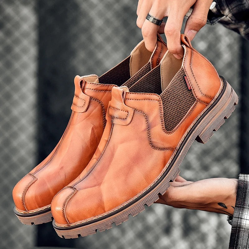 Mocasines de cuero genuino