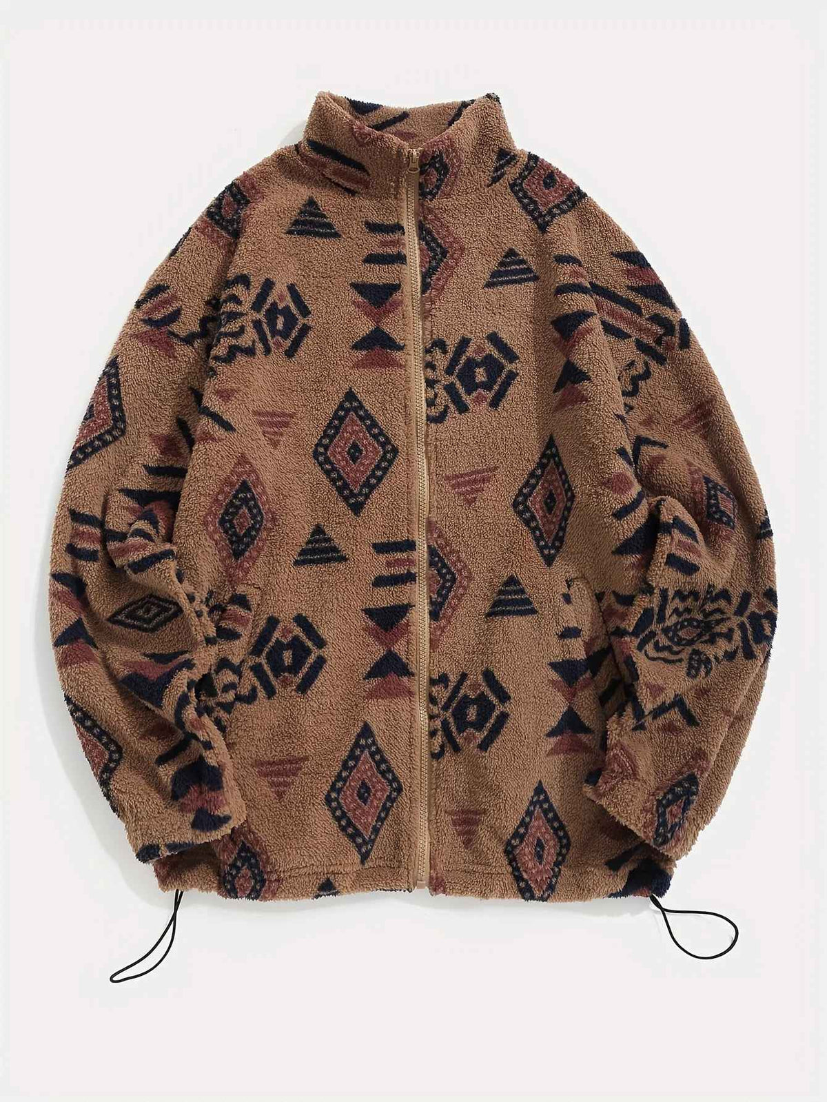 Mønstret plysjacket