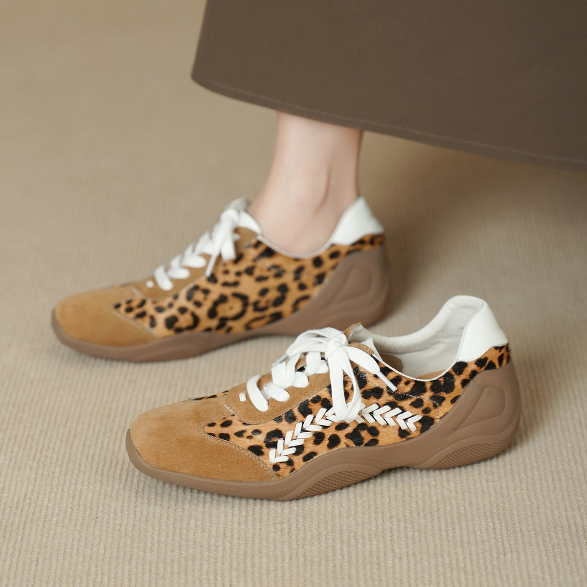 Sneakers Lea in vera pelle scamosciata