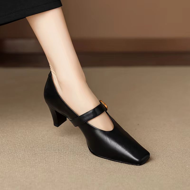 Tacones Lydia de cuero genuino