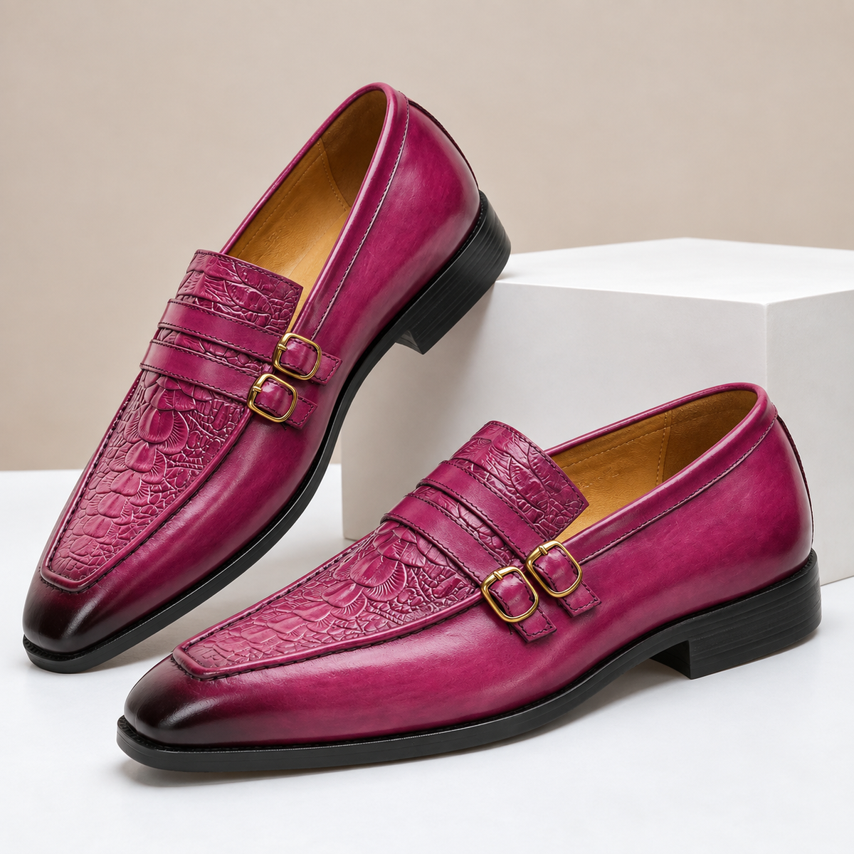 Alaric Cowhide Leather Loafers