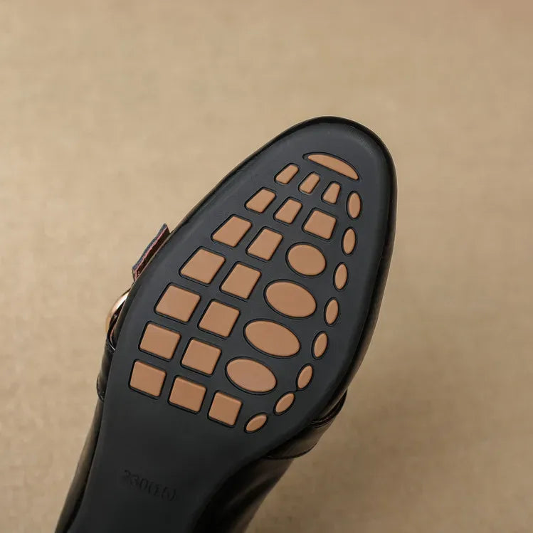 Mocasines Lila de cuero genuino