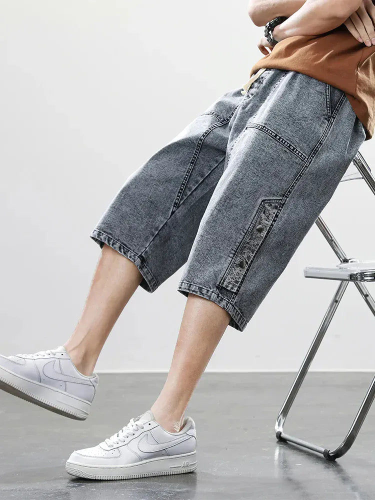 Logan Drop-Cut Denimshorts