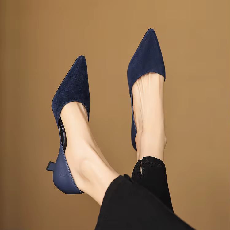 Mae Genuine Suede Heels