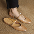 Mules Avina de cuero genuino