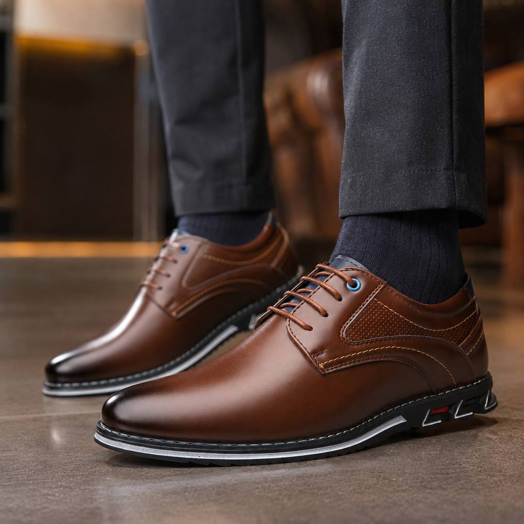 ALDRIC LEATHER DERBY SHOES