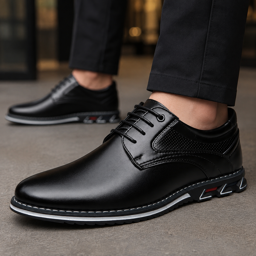 ALDRIC LEATHER DERBY SHOES