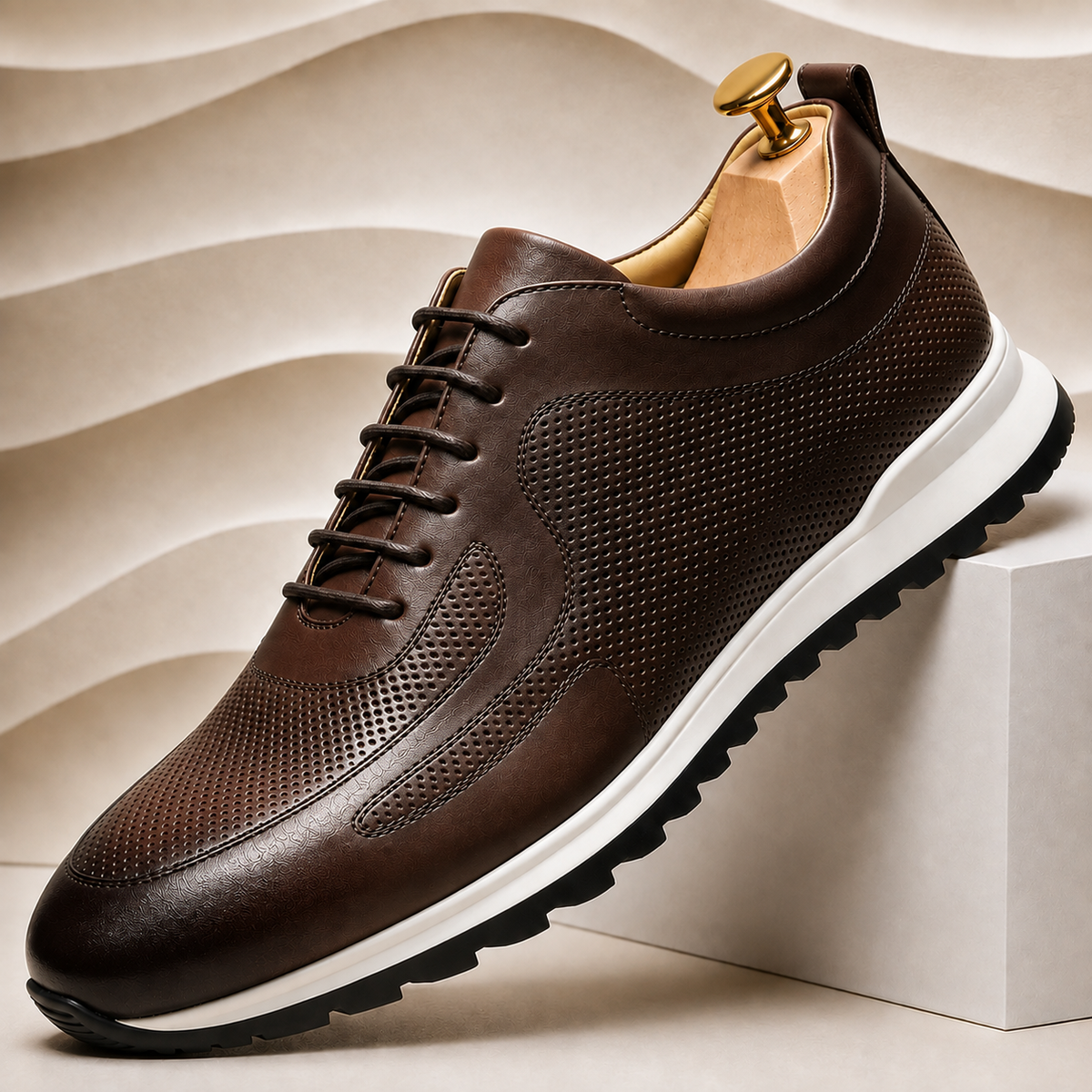 Sneakers Lussu in pelle di vacchetta