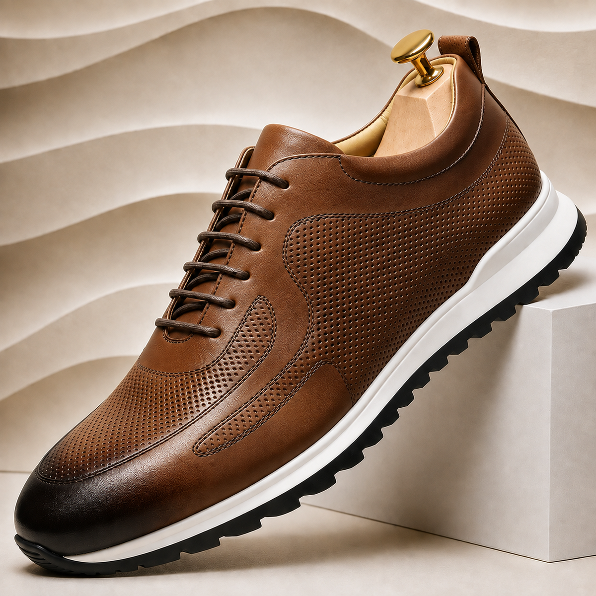 Sneakers Lussu in pelle di vacchetta