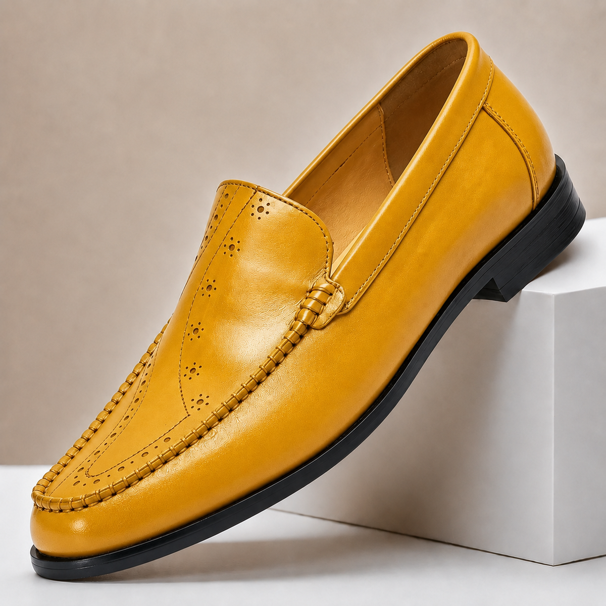 Sovrano loafers i koppeläder