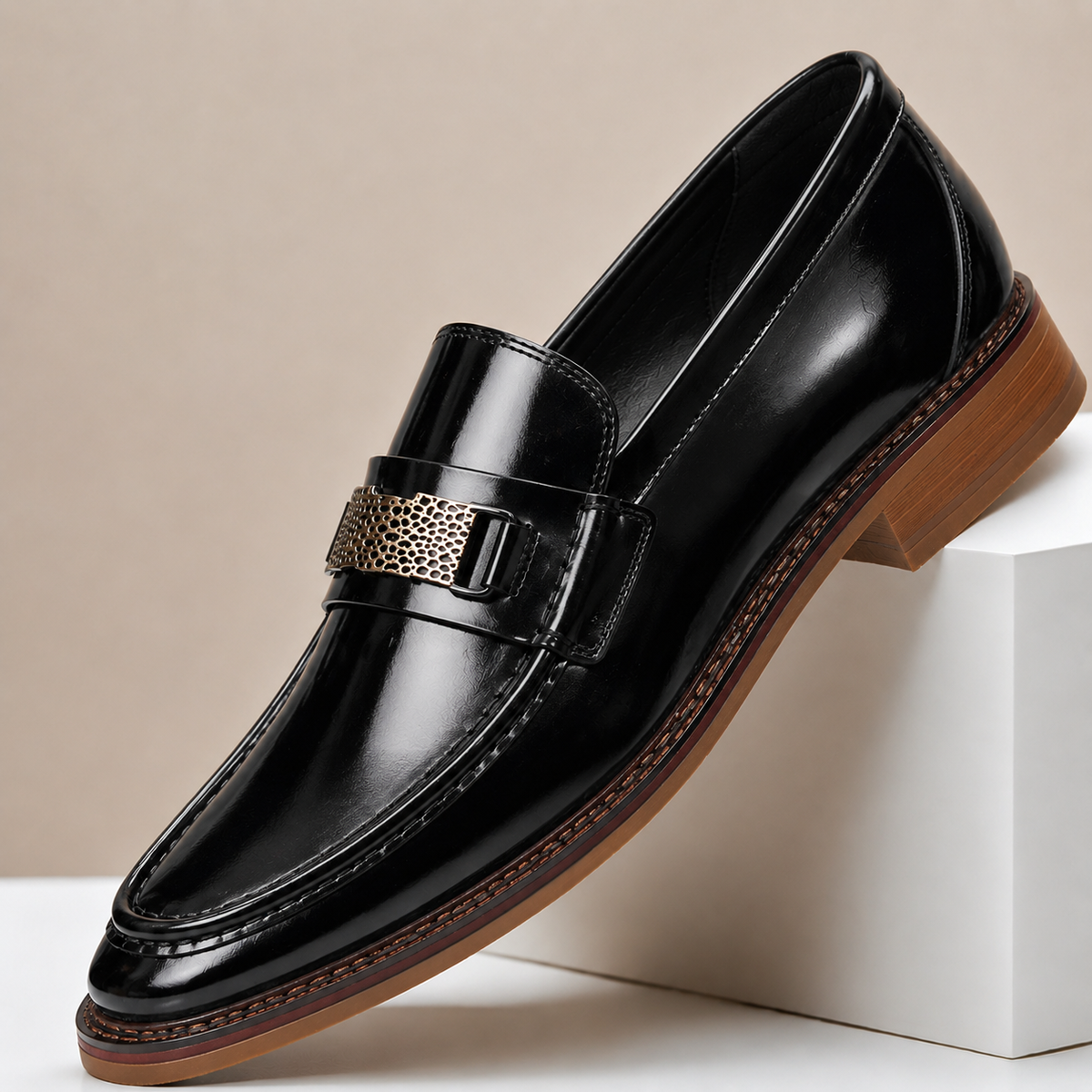 Mocassins Lorviano en cuir de vachette