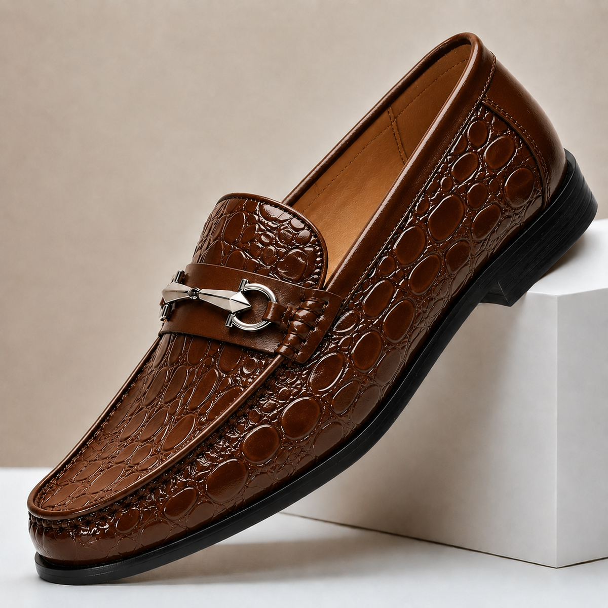 Dorvaro loafers i okselæder