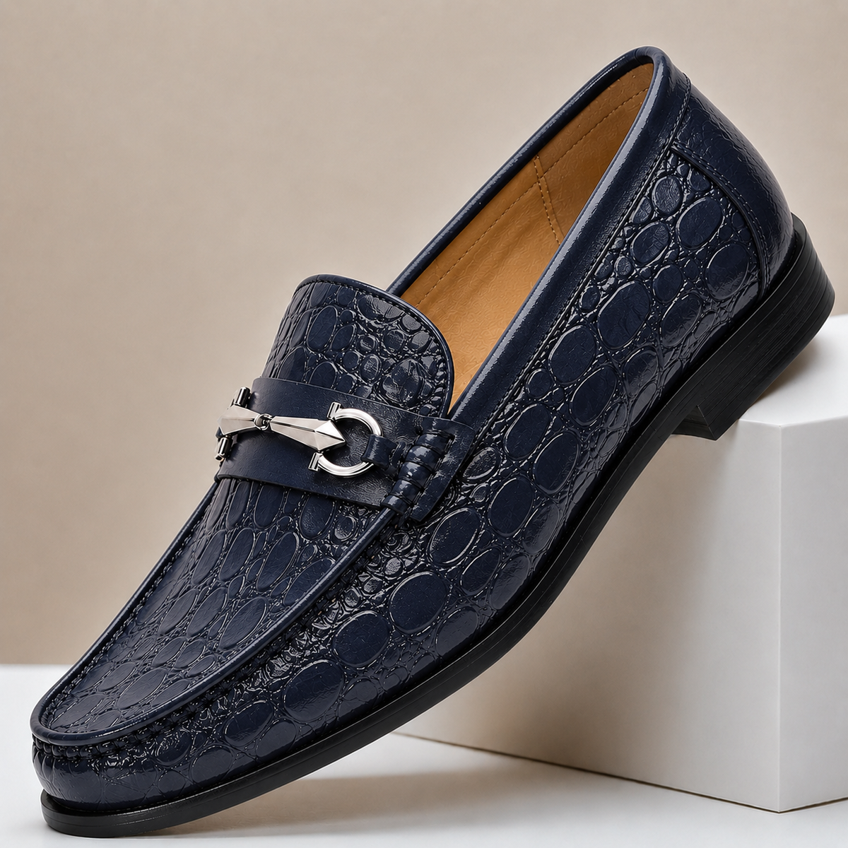 Dorvaro loafers i okselæder
