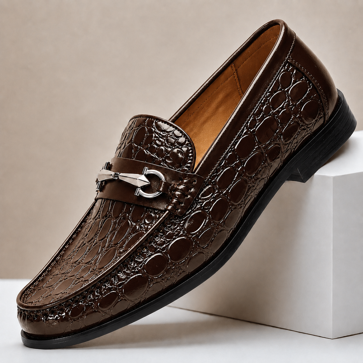 Dorvaro loafers i okselæder