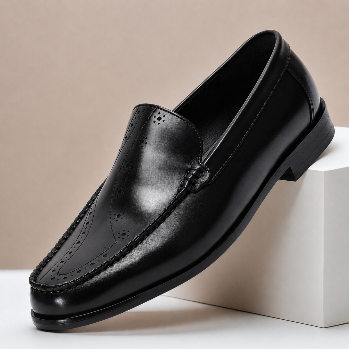 Sovrano loafers i koppeläder