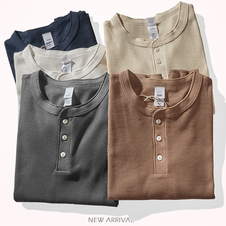 Rowan Waffel-Henley-Shirt
