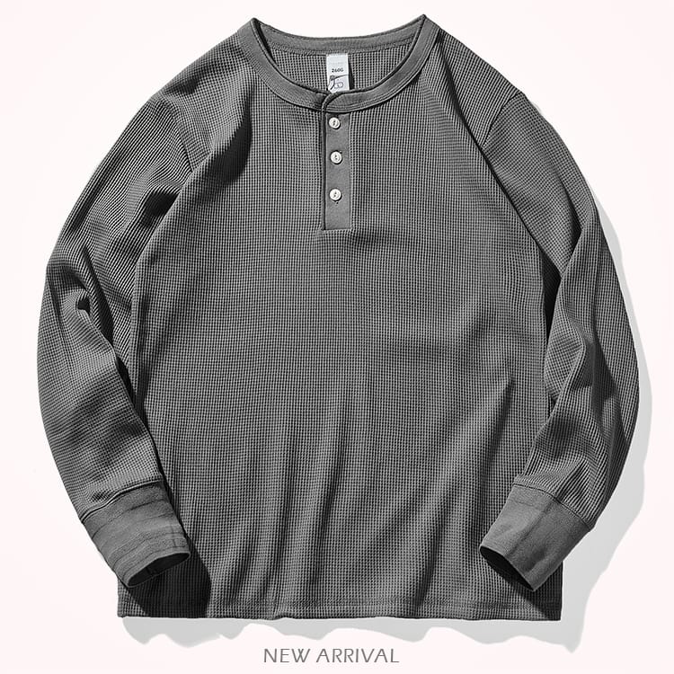 Rowan Waffel-Henley-Shirt