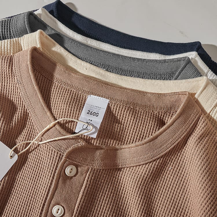 Rowan Waffel-Henley-Shirt