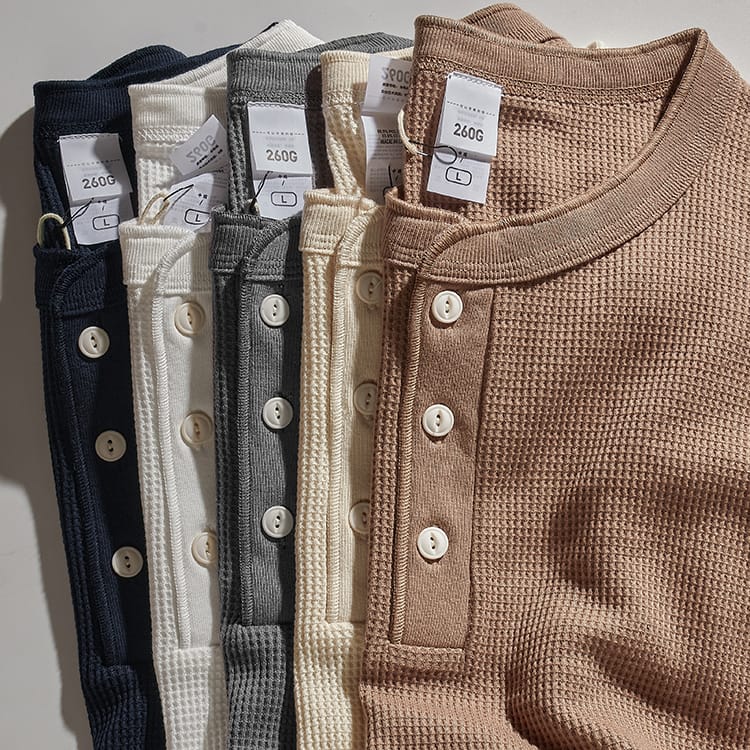 Rowan Waffel-Henley-Shirt