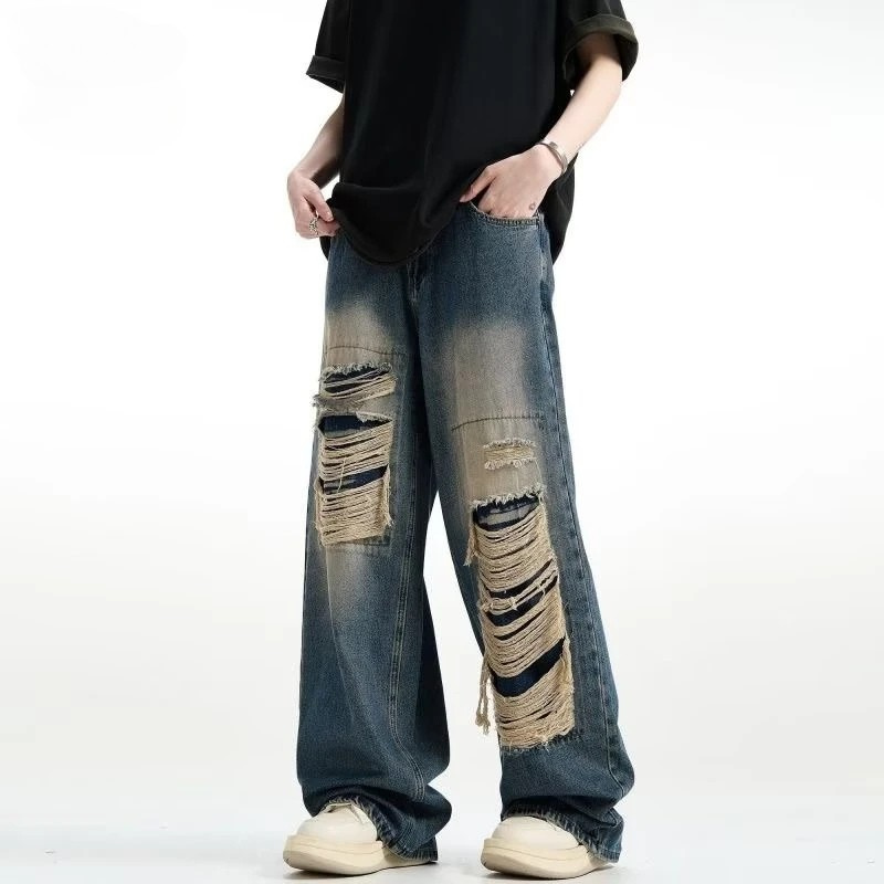 Denim ample usé