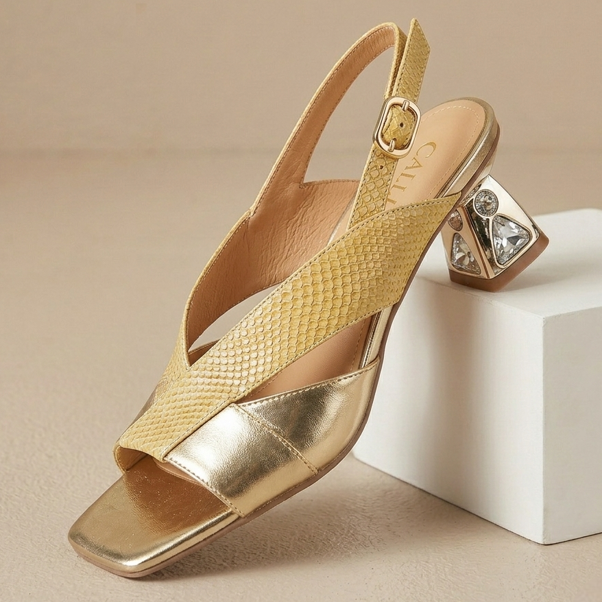 Tacones de cuero genuino Virelli