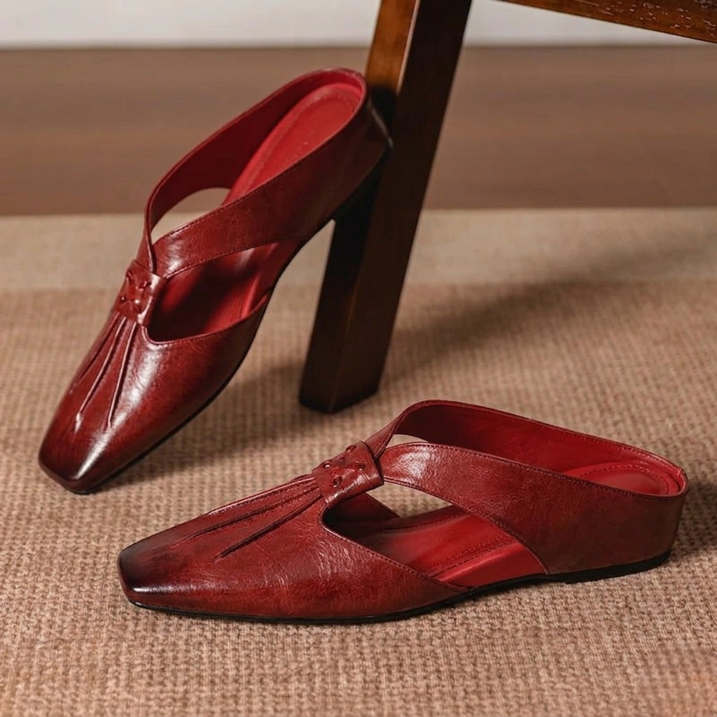 Mules Lola de cuero genuino
