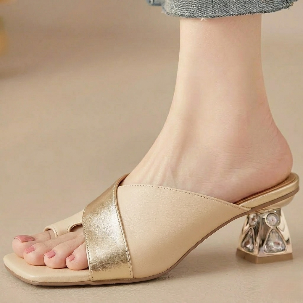 Tacones Opaline de cuero genuino