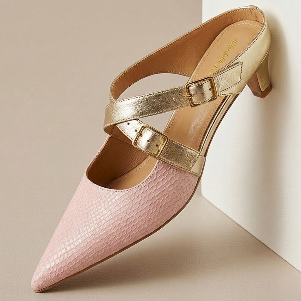 Mules Brielle de cuero genuino
