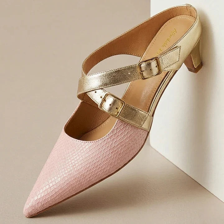 Mules Zelle in vera pelle