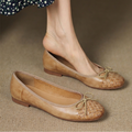 Sapatos Rasos Vara em Pele Genuína