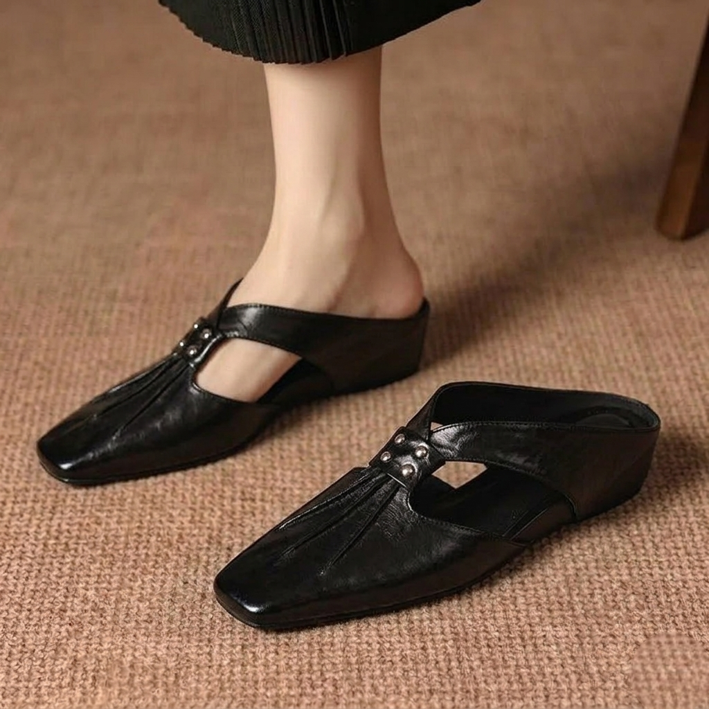 Mules Lola de cuero genuino