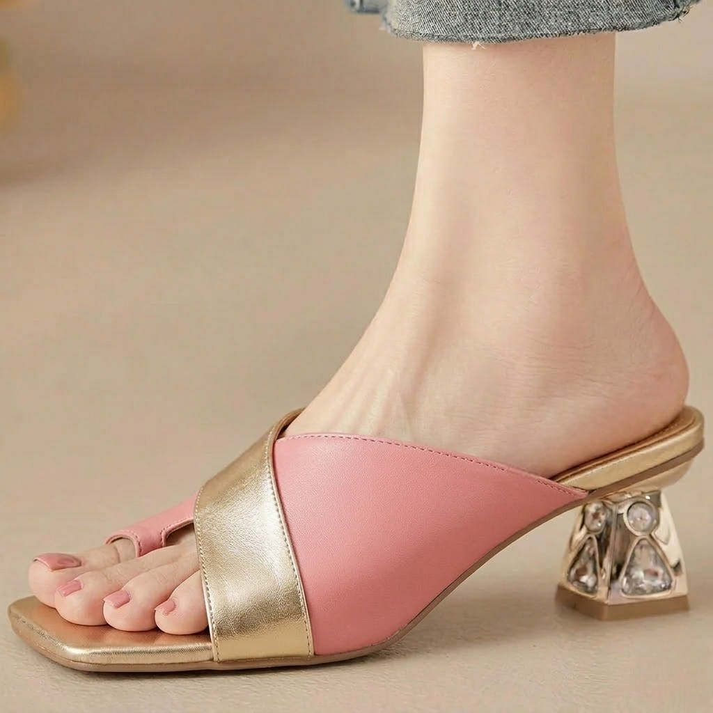 Tacones Opaline de cuero genuino