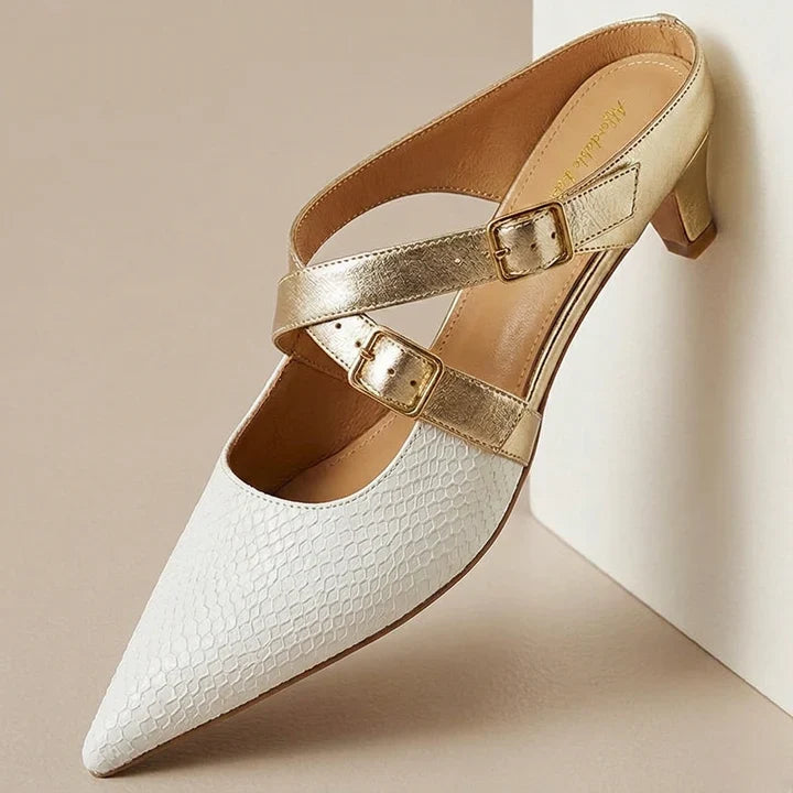 Mules Zelle in vera pelle