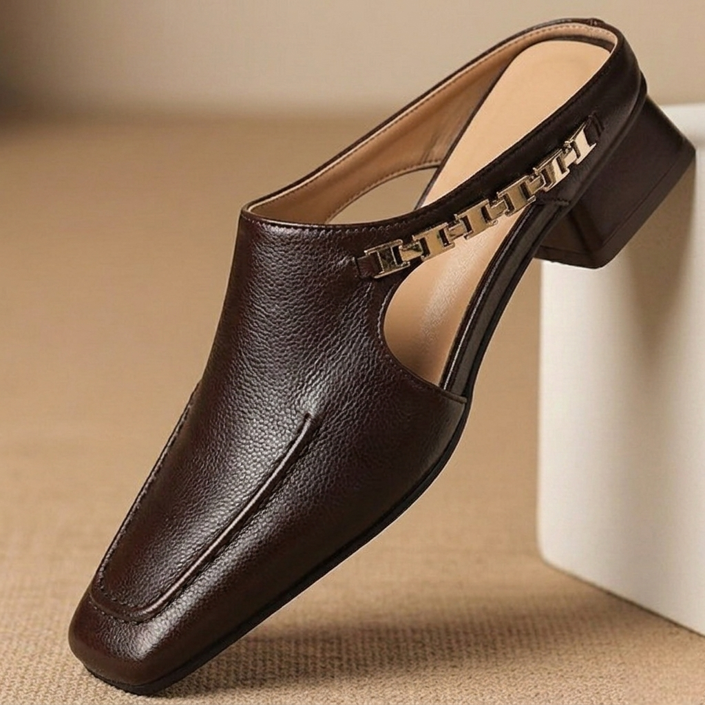 Mules de cuero Nella