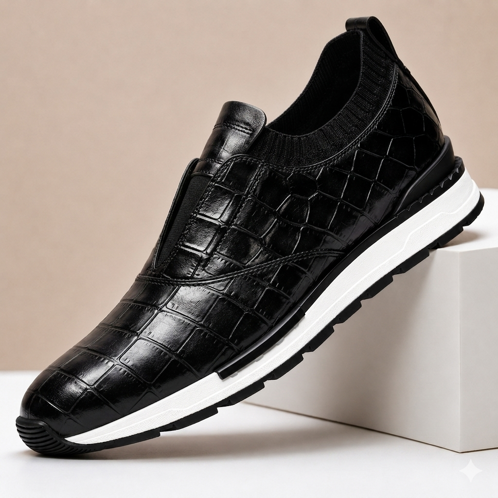 Sapatilhas Slip-On em Pele Genuína Darcel