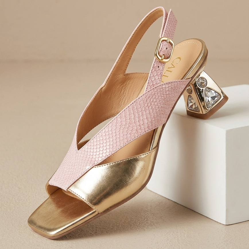 Tacones de cuero genuino Virelli