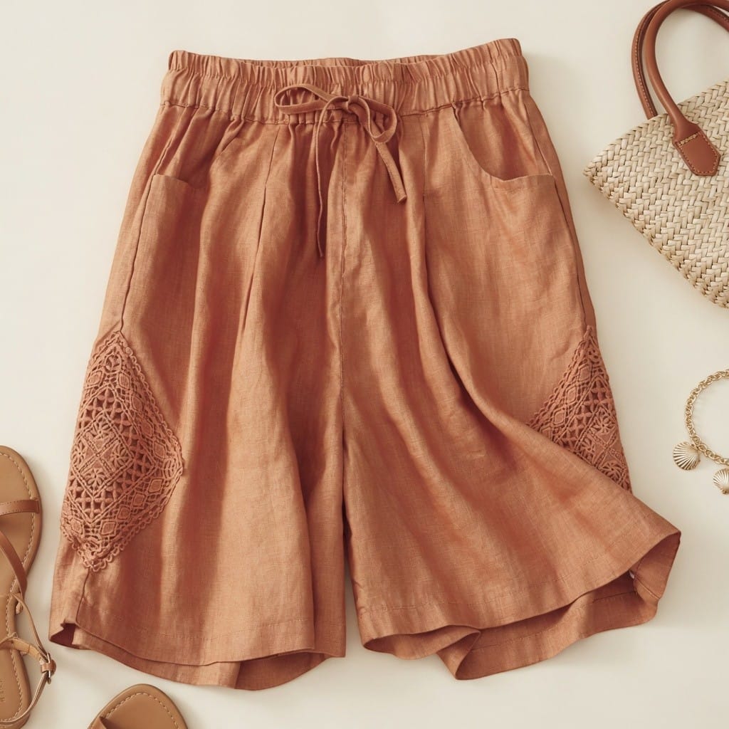 Sienna shorts i hør