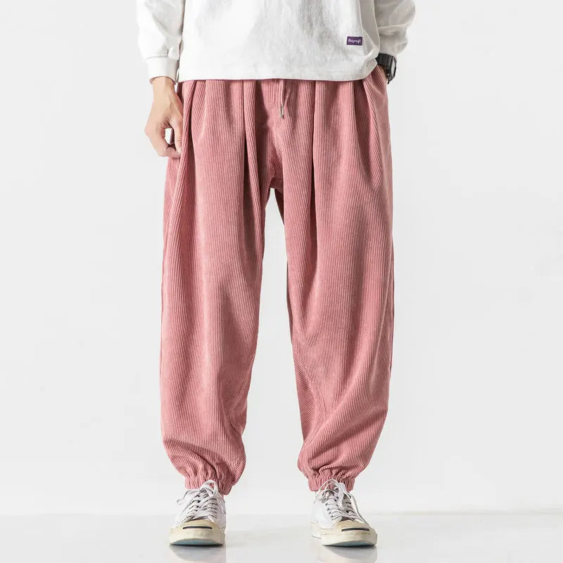 Pantalon ample en velours côtelé
