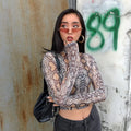 ISALINE SNAKE-PRINT TOP