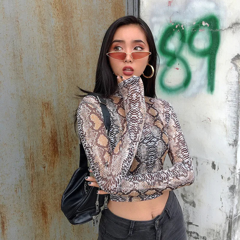 ISALINE SNAKE-PRINT TOP