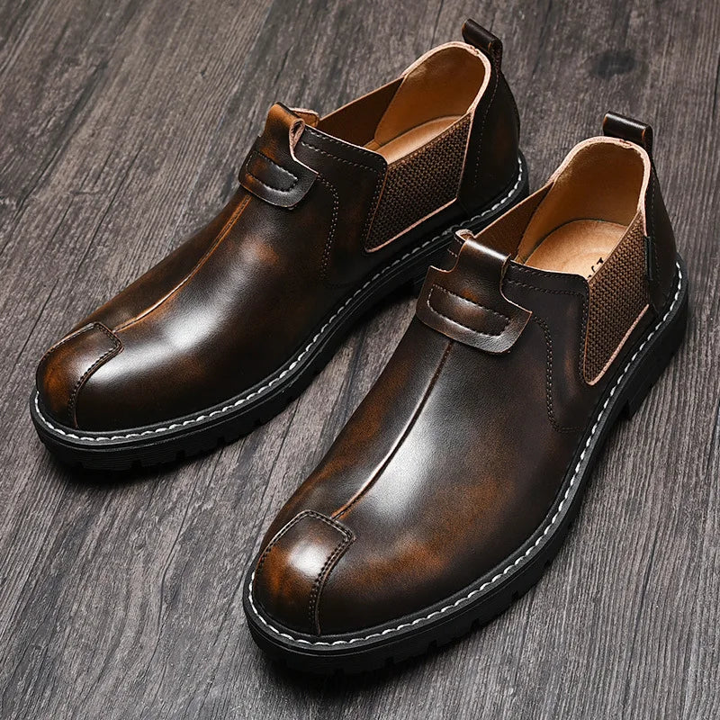 Mocasines de cuero genuino